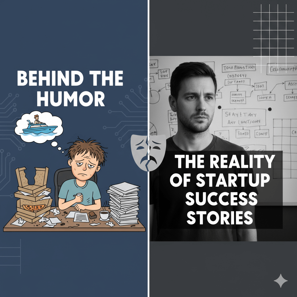 Behind the Humor: The Reality of Startup Success Stories