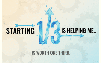 Starting is worth one third, is helping me..