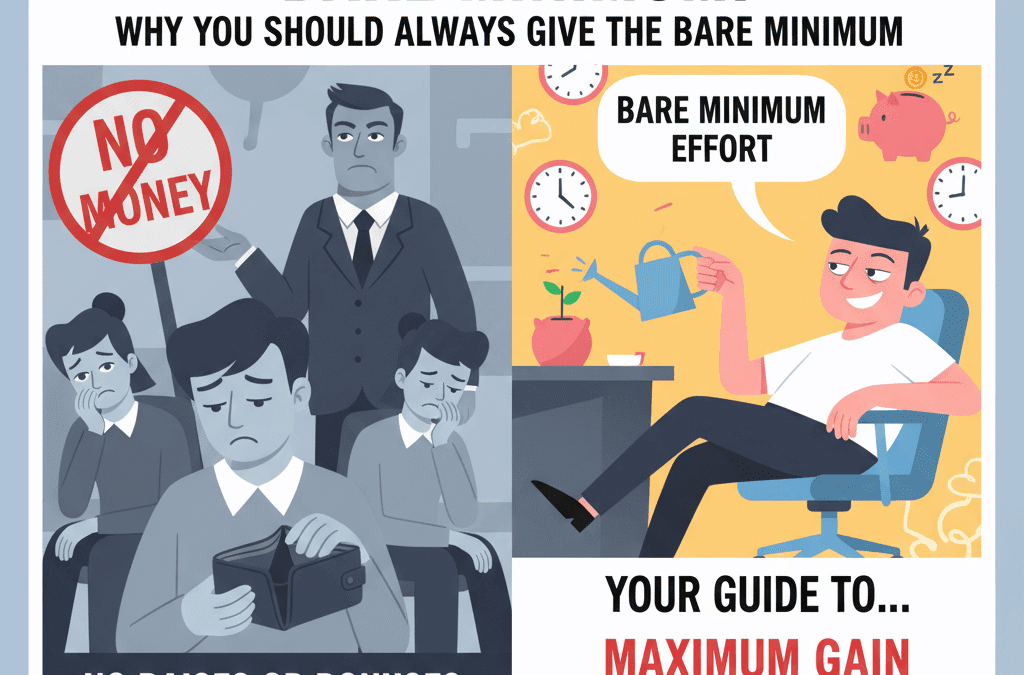 “There’s no room in the budget for raises or bonuses this year,” Or Why You Should Always Give the Bare Minimum