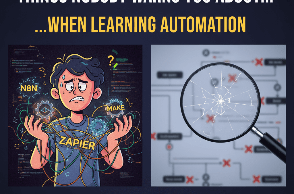 Things nobody warns you about when learning automation (n8n, Zapier, Make)