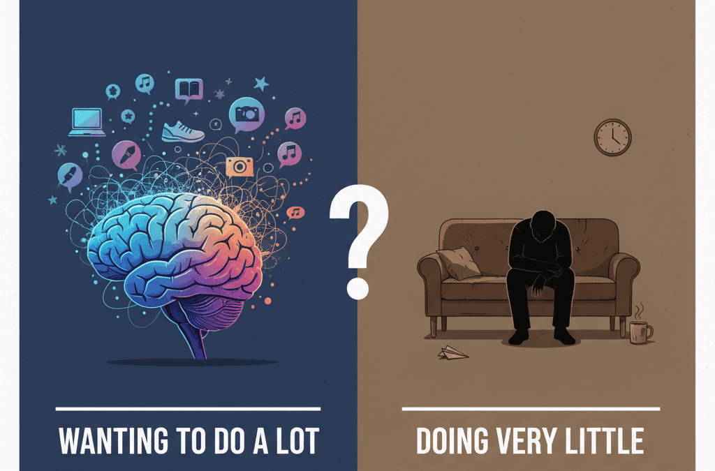 How do you deal with wanting to do a lot but doing very little?