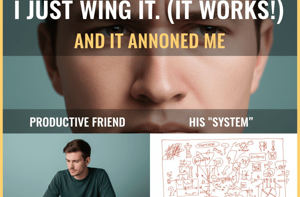 I asked my most productive friend what his system was and his answer annoyed me.