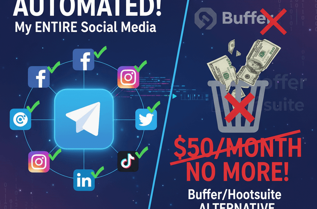 I finally automated my entire social media presence through Telegram (no more $50/mo Buffer/Hootsuite)