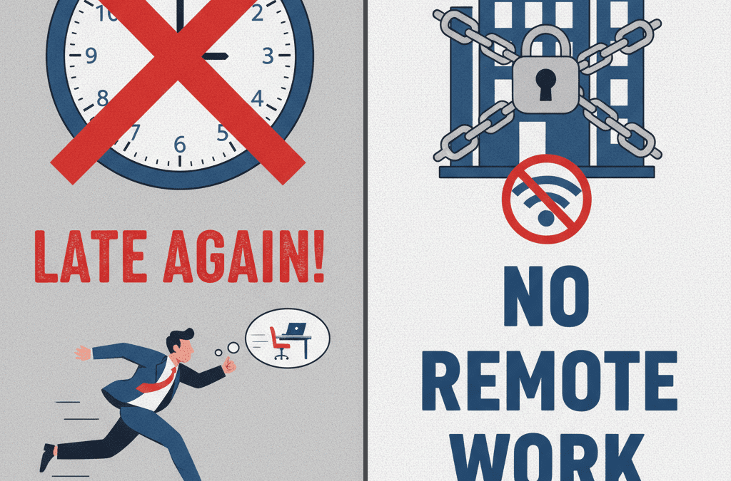 I show up late every day because my job won’t let me work remote.